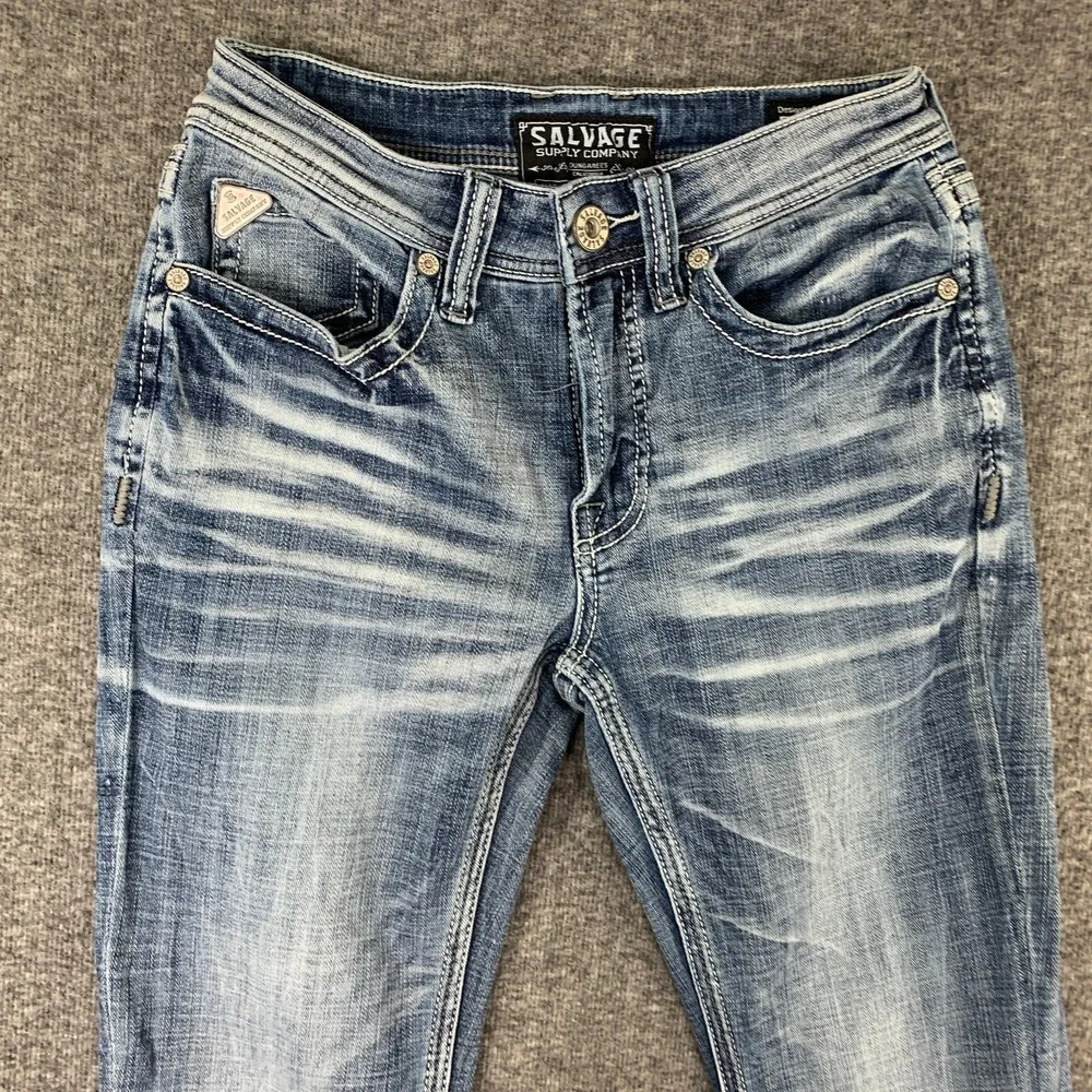 Salvage Supply Co Jeans Men 29S 29x30 Haovc Straight Slim Buckle Pants Stretch